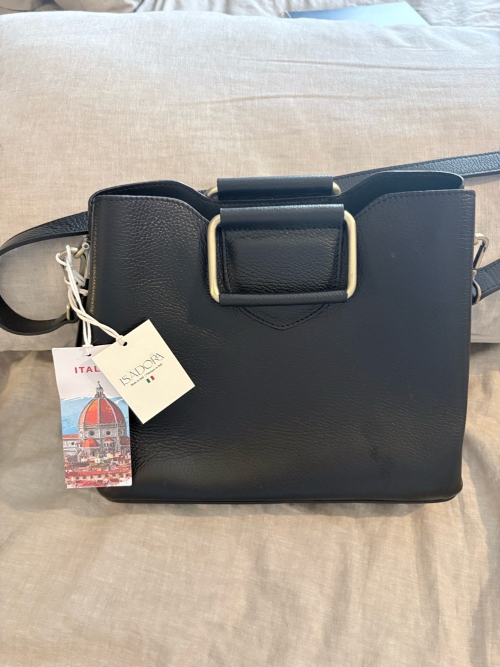 Isadora Black Leather Bag